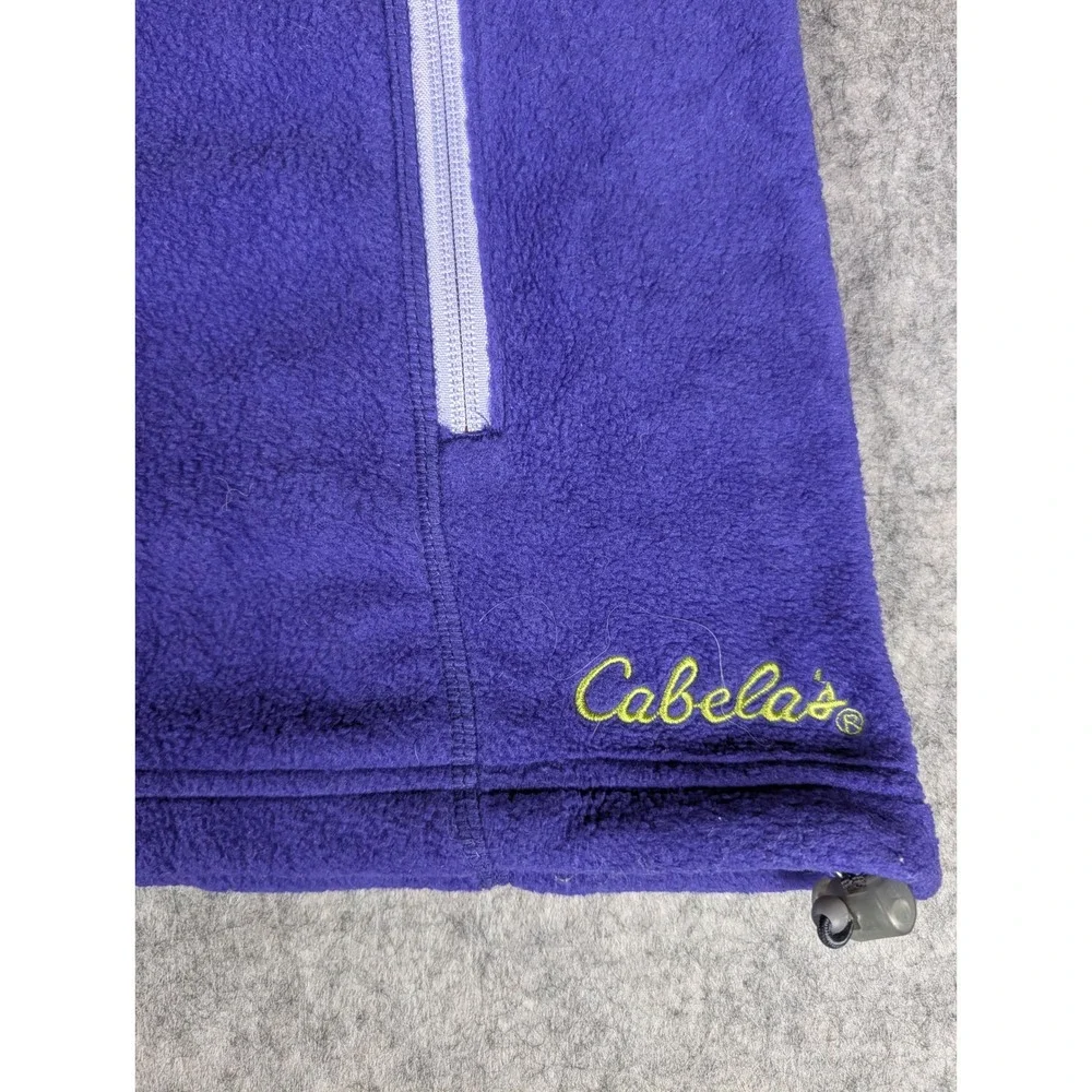 Cabelas Womens Purple Fleece Vest Full‎ Zip Pockets M Medium Outdoor Casual